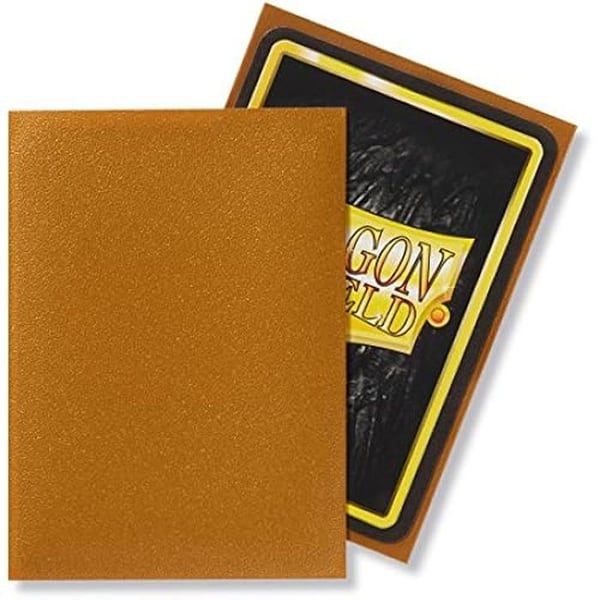 Paket med spelkortskydd - Arcane Tinmen - Dragon Shield Matte Guld Standard 100pk - Guld