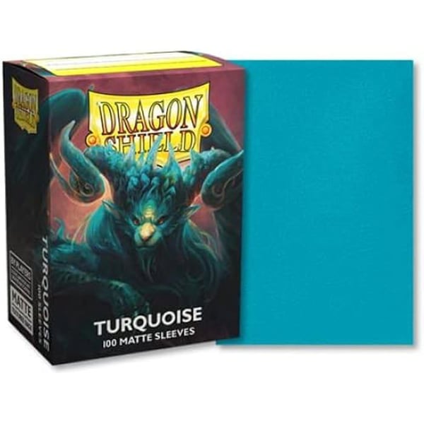 Pochettes Dragon Shield Matte för kort - ARCANE TINMEN - Paket med 100 - Färg turkos