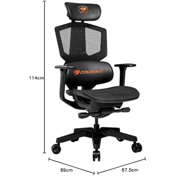 Cougar Argo One Gaming Chair - Svart - Stöder upp till 150 kg