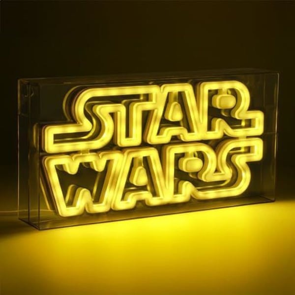 Star Wars LED neonljusskylt - Paladone - Väggmonterbar eller fristående - Gul - Väggdekoration