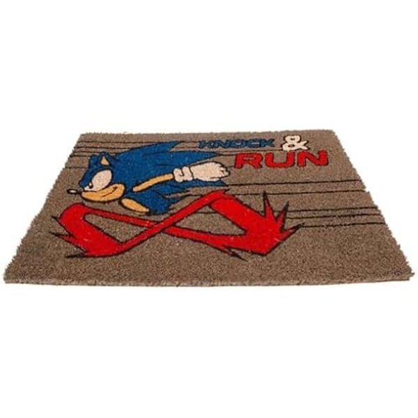 Kokosfiber dørmåtte Sonic Ildhjulet - Pyramid International - Rektangulær - Blå - 60 cm