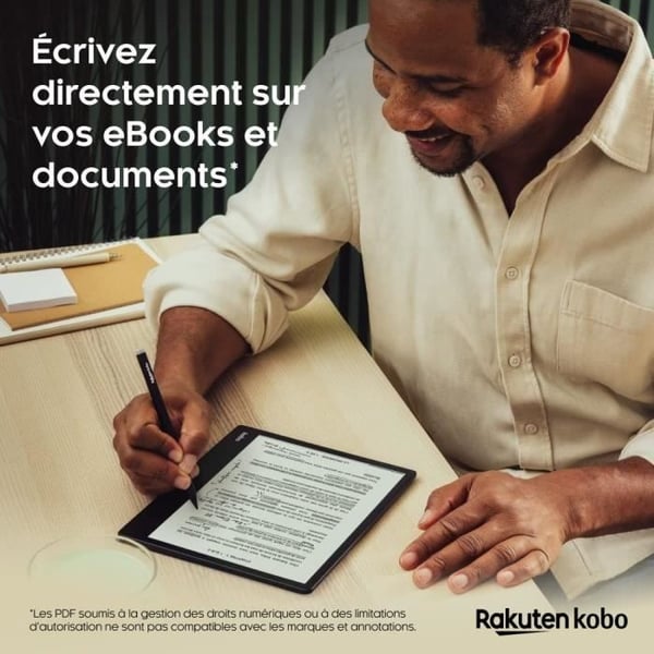 Kobo Elipsa 2E läsare - 10,3" pekskärm - Stylus ingår - WiFi - eBokläsare