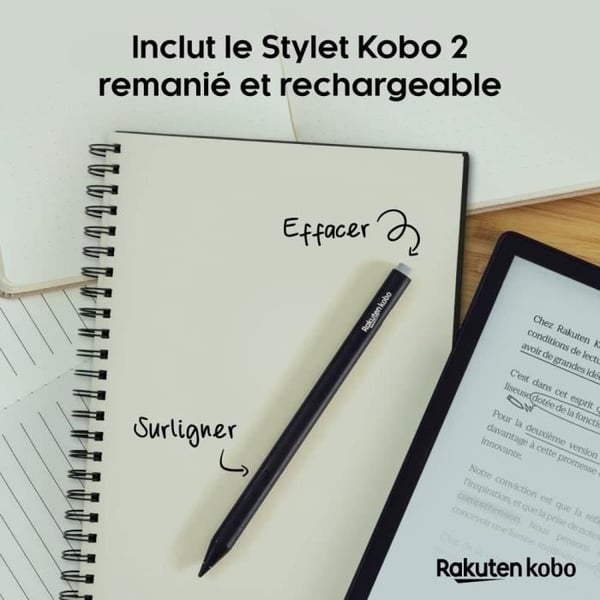 Kobo Elipsa 2E läsare - 10,3" pekskärm - Stylus ingår - WiFi - eBokläsare