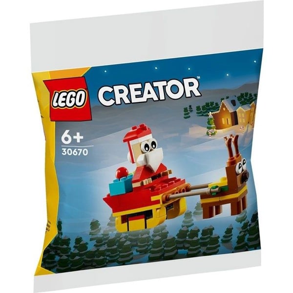 Byggset - LEGO - Creator 30670 - Santa's släde åktur - 67 bitar - Från 6 år