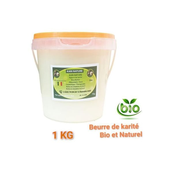 Sheasmör - 1 kg - Fuktgivande - Närande - Utan parabener