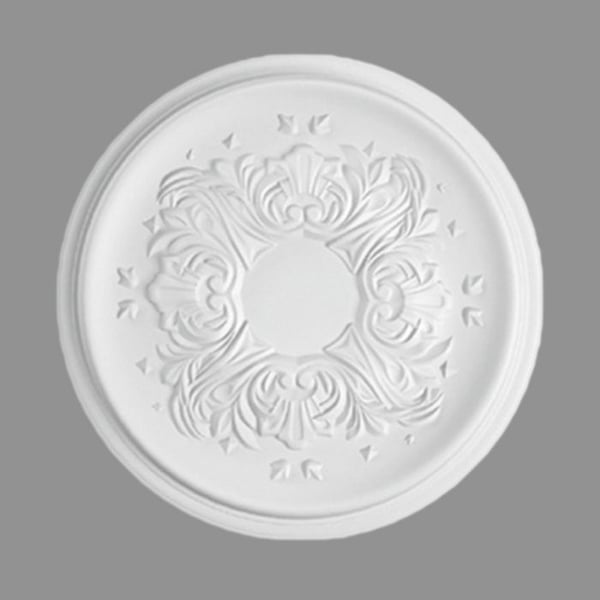 PROVISTON Stuckros "No. 12" Polystyren Diameter 430 mm Vit Takros Decorativ väggdekoration
