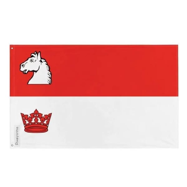 Guelph-flagga – 128 x 192 cm – Hållbar polyester – 2 metallöglor – Inomhus / Utomhus – Pixelforma
