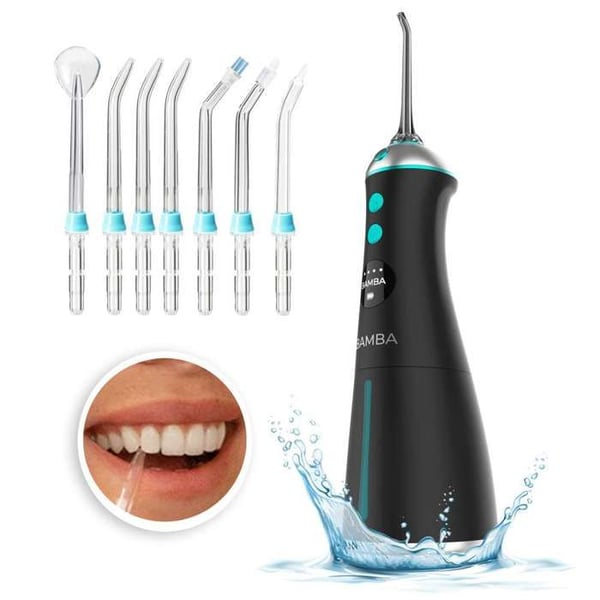 Cecotec kannettava suunhuuhdinta Bamba ToothCare 1100 Jet Liberty 6 käyttötilaa ja 6 suutinta LED-näyttö, kapasiteetti 280