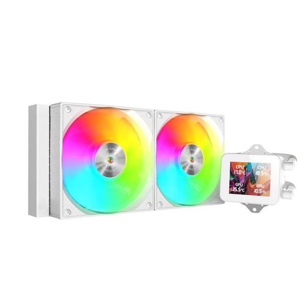 Vätskekylning AIO - MARS GAMING - ML-VISION240 - LCD-skärm 4:3 - 2x ARGB-fläktar - TDP 500W