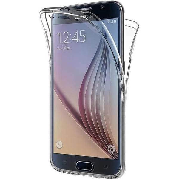 Skal till Samsung Galaxy S6 EDGE PLUS - Transparent TPU Gelskal Heltäckande Framsida Baksida Mjukt Silikon Phonillico®