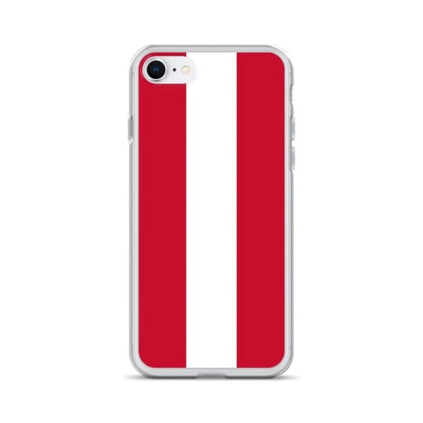 iPhone-skal - Österrikes flagga - iPhone 8 Plus - Mjuk - Flerfärgad - Transparent plast