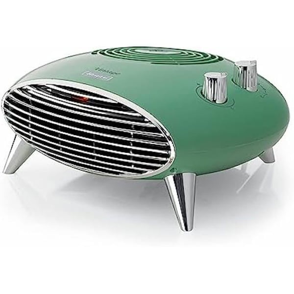 Bordvarmer - ARIETE - 8211 - 2000W - termostat - lydløs - kromgitter og fødder - grøn