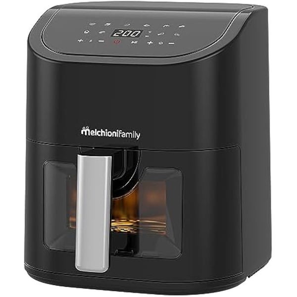 Airfryer MARIANNA - MELCHIONI - Kapacitet på 5,2 liter - Gennemsigtig Vindu - Digital Skærm