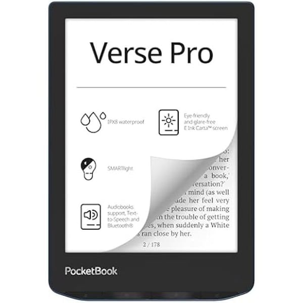 Läsa PocketBook Verse Pro - Vattentät IPX8 - Skärm 7" - Justerbar SmartLight - Blå