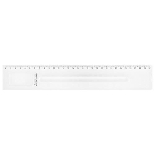 geotec Läsförstoringsglas och 30 cm linjal i akrylglas, med fönster