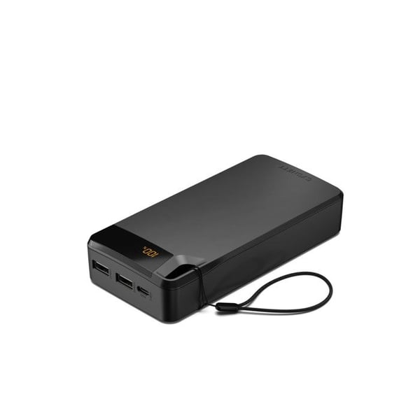 Cygnett Powerbank 20000 mAh Svart - Bärbar Power Bank 3 USB-portar