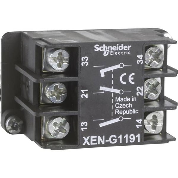 Kontakt hjælper Schneider Electric XENG1191 XENG1191 1 NF (R), 2 NO (T) 1 stk.