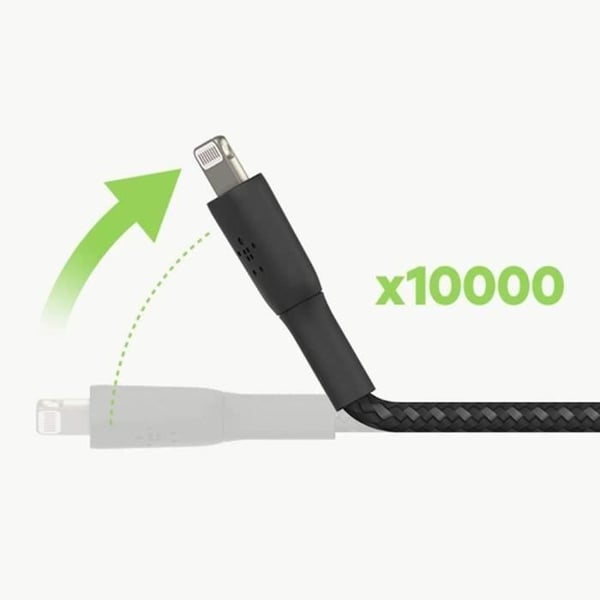 BELKIN - kabel - FLETT A-LTG 0,15M, BLK - FLETT