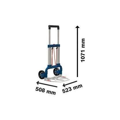 Diable Bosch Professional sammenklappelig transportvogn til L-Boxx, kapacitet på 125kg på jorden - 1600A001SA