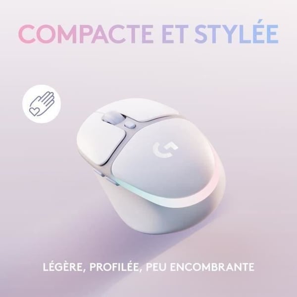 Souris Gamer - Trådlös - Logitech G - G705 - Vit