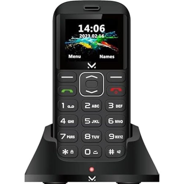 Seniori Dual SIM -puhelin Majestic SILENO 28, jossa värinäyttö 1,77", kamera ja SOS-nappi
