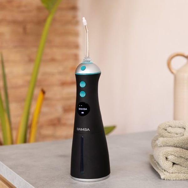 Cecotec kannettava suunhuuhdinta Bamba ToothCare 1100 Jet Liberty 6 käyttötilaa ja 6 suutinta LED-näyttö, kapasiteetti 280