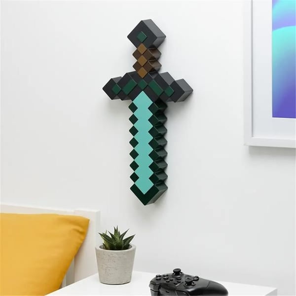 Diamond Sword Lamp Minecraft - Paladone - 3 dynamiske lysindstillinger - USB- eller batteridrift