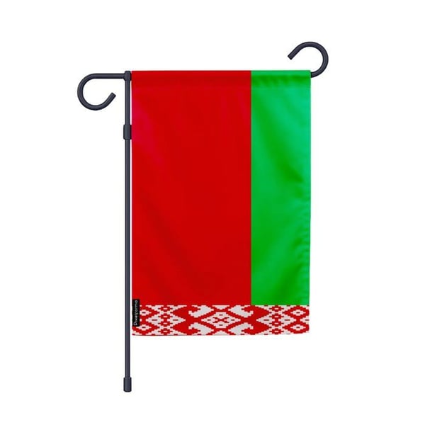 Flagga Trädgård Vitryssland – 32 x 47.5 cm – Hållbar Polyester – Stående Format – Utomhus – Pixelforma