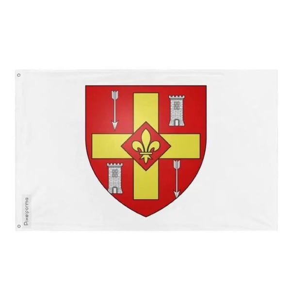 Flagga Brossard – 60 x 90 cm – Hållbar Polyester – 2 Metallöglor – Inomhus / Utomhus – Pixelforma
