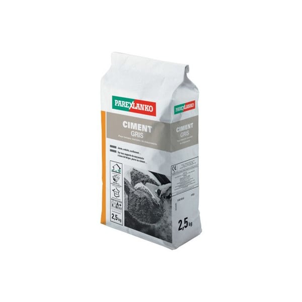 Cement - PAREXLANKO - 2,5 KG - Grå - Inomhus - Vägg