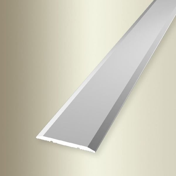 PROVISTON Tröskelprofil Bred 25 mm H 0 - 99 mm L 1000 mm Aluminium Slät Silver Självhäftande