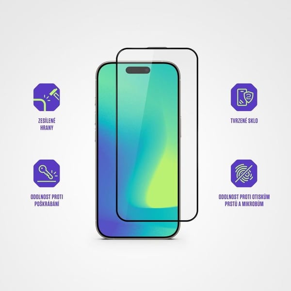 Spello Shield 3D beskyttelsesglas med installationsramme til iPhone 15/16