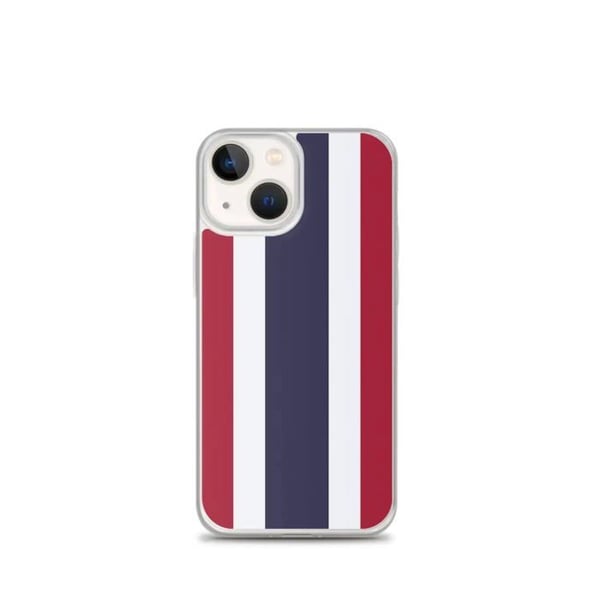 Mobilskal – Thailands flagga – Kompatibel med iPhone 13 mini – Flexibelt fodral – Stötsäkert och slitstarkt - Silikon - Pixelforma