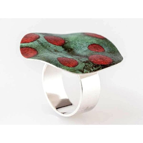 Demiim - Ring Sira Röd måne (2cm)