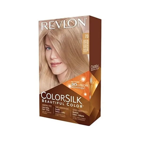 Revlon Colorsilk Permanent Hårfärg N°70 Medium Ash Blond - Ammoniakfri - Normalt hår - 59,1 ml