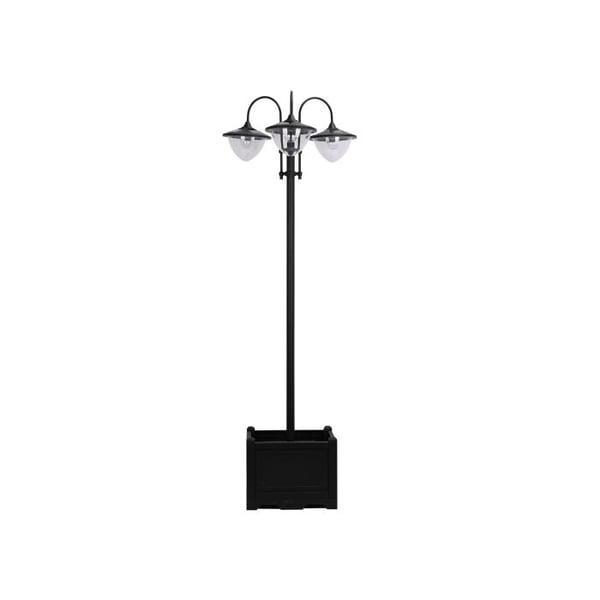 Outsunny solarlampa, set om 3, metallstativ, trädgårdslampa, 60x55x189 cm