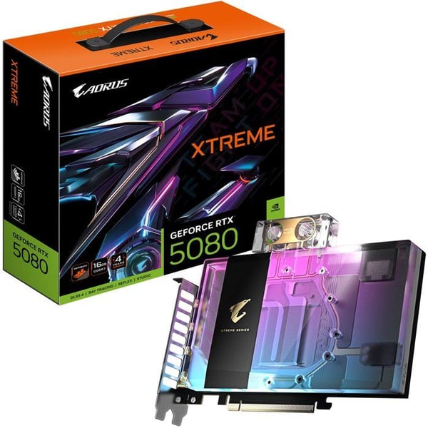 GIGABYTE - AORUSX - Grafikkort - NVIDIA RTX 5080 WB - 16 Go