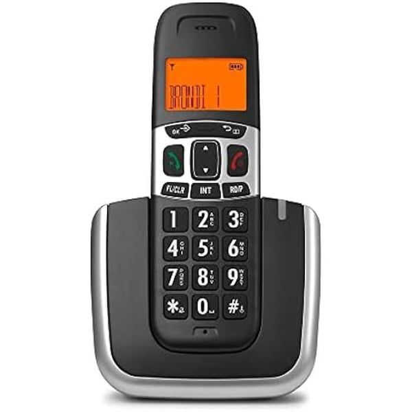 Trådløs telefon - BRONDI - Bravo Platinium - Sort - Håndfri sæt - 50 nummer hukommelse