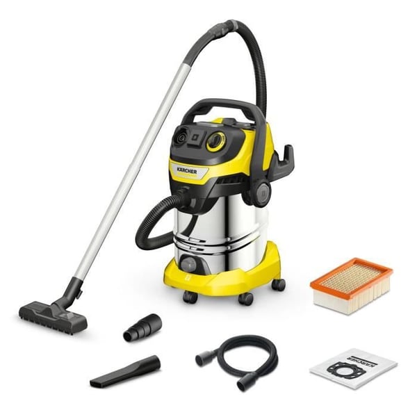 Aspirator - KARCHER - WD 6 - Våt- och torrstädning - Justerbart tryck - Säcklös behållare