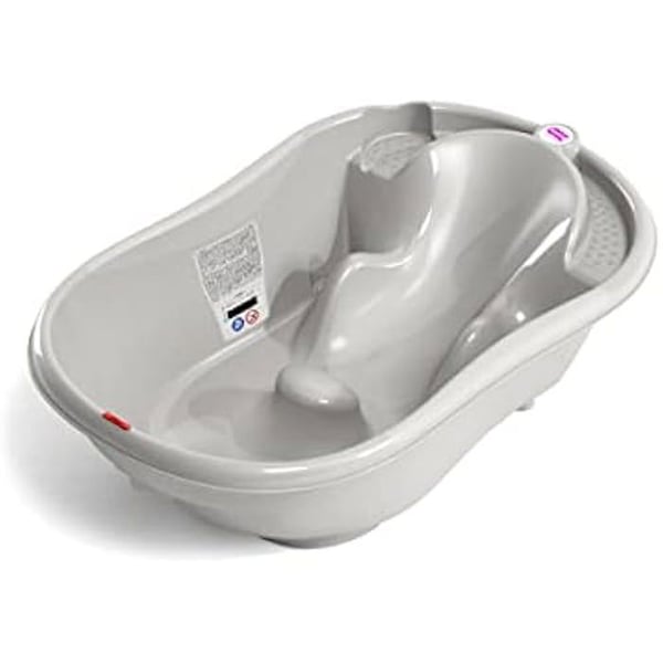 OKBABY Onda - Badkar för badande nyfödda 0-12 månader, Ergonomisk design - Taupe