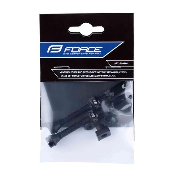Vannrör Tubeless Presta - FORCE - 60mm - Svart - Hög Kvalitet - MTB