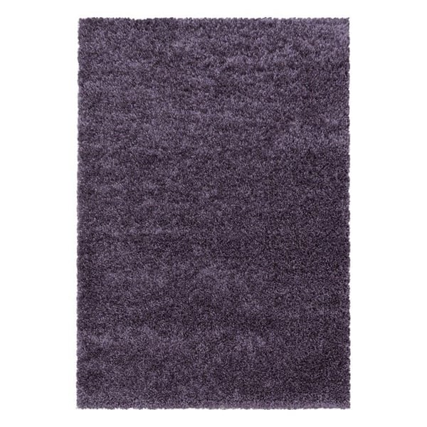 Shaggy matta - MELIS HOME - Enfärgad design - Lila - 200 cm (rund) - 30 mm mjuk