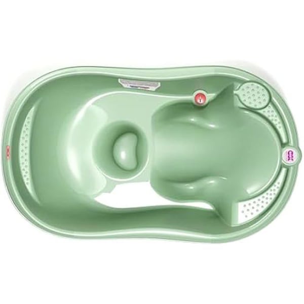 OKBABY Onda - Badkar för Nyfödda 0-12 Månader, Ergonomisk Design - Grön