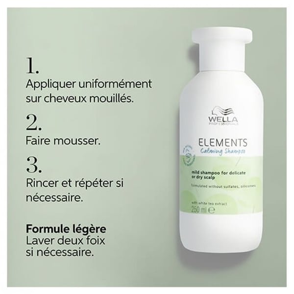 Wella Professionals Elements Sulfatfri lugnande schampo för torr eller känslig hårbotten 250ml