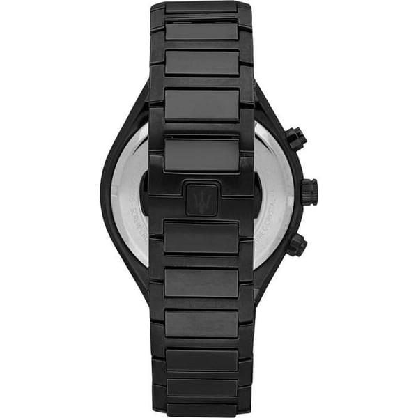 Herrklocka - Maserati - Svart stål - Analog - Rund - Svart