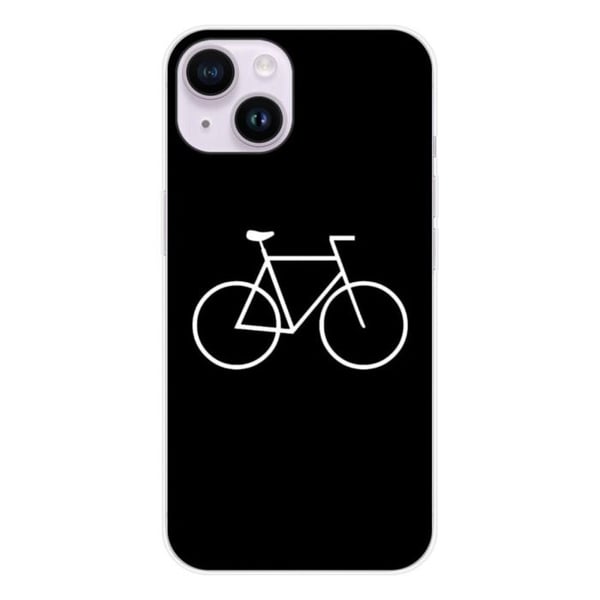 Tryckt silikonfodral som är kompatibelt med Apple iPhone 15 Bike Hipster