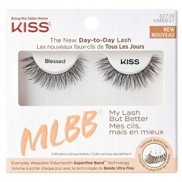 Faux cils - KISS - Blessed - Volym Natur - Superfine Band Teknologi - Svart