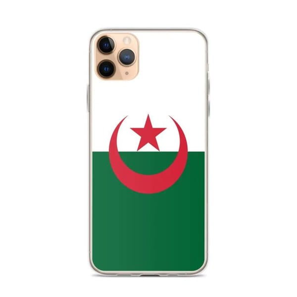 iPhone-fodral - Algeriska flaggan - iPhone 11 Pro Max - Flexibel - Flerfärgad - Transparent silikon