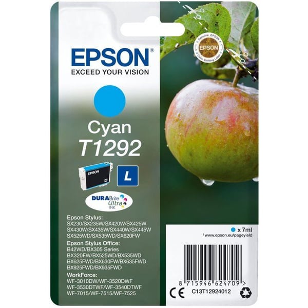 EPSON T1292 Cyan bläckpatron - Apple (C13T12924012)