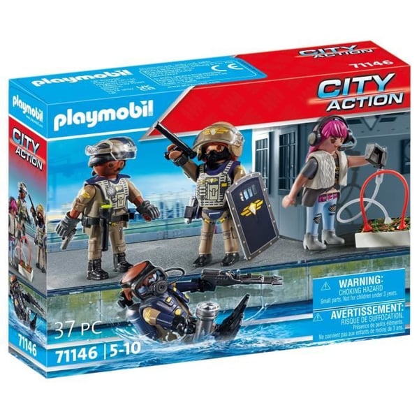PLAYMOBIL 71146 Specialstyrka med snattare, Poliser, City action, 37 delar, Från 5 år